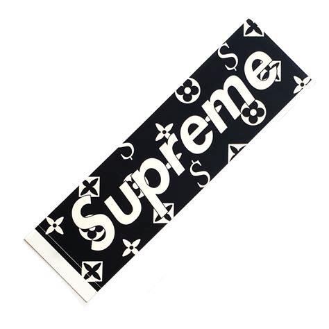 supreme x louis vuitton sticker white